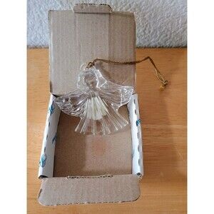 Vintage Princess House Lead Crystal Angel Ornament In Box Austria